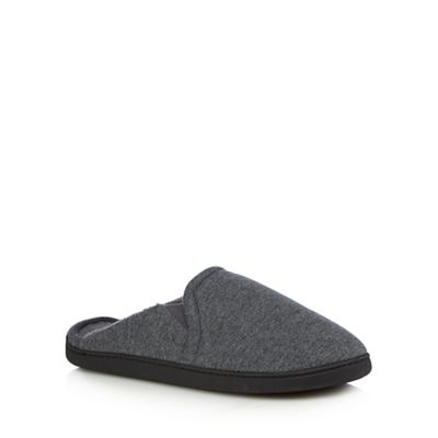 Maine New England Grey jersey mule slippers
